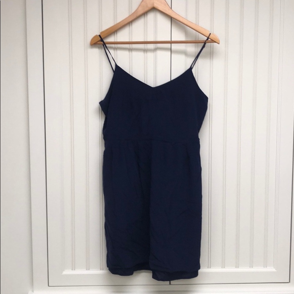 Sold ⭐️ Madewell Navy Silk Dress